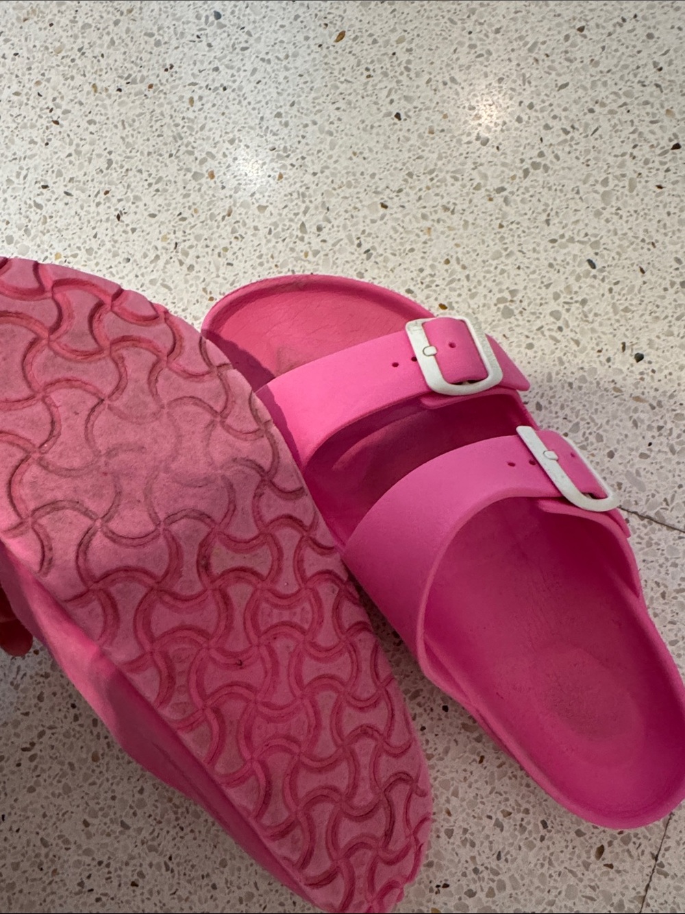 Birkenstock Pink Double-Buckle EVA Slide Sandals - Picture 3 of 3